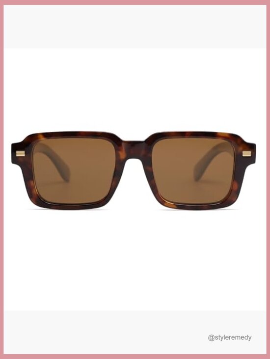 Big Trendy Square Polarized Sunglasses Retro Chunky Wide Rectangle Shades main image 5